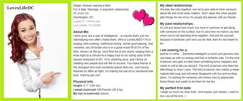 brief dating profile